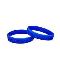 Dark Blue Ribbon Wholesale Pack Silicone Bracelets – Dark Blue Awareness Wristbands for Colon Cancer, Child Abuse, Rectal Cancer & Huntington’s Disease Awareness - Perfect for Support Groups & Fundraising