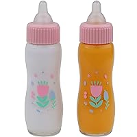 Deluxe Disappearing Magic Bottles | Fits All Dolls | Milk and Juice | Butterfly Theme | Ages 2+ , Pink