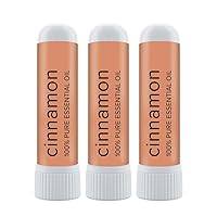 MOXE Cinnamon Essential Oil Nasal Inhaler, Therapeutic No-Mess Aromatherapy, 100% Pure and Undiluted, Stimulates Focus & Concentration, Relieves Tension, Uplifting & Relaxing Sensations, Made in USA