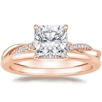 2 Carat Colorless VVS1 Clarity Natural Diamond Promise Engagement Ring for Her Personalized Wedding Anniversary Band in 925 Sterling Silver/10k Gold/14k Gold/18k Gold, Size 3-12