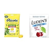 Sugar Free Lemon Mint Throat Drops, 45 Count, Refreshing Relief from Minor Throat Irritations & Luden's Sore Throat Drops, for Minor Sore Throat Relief, Sugar Free Wild Cherry, 75 Count