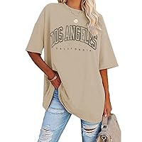Aoang Graphic Tshirts Oversized Womens Summer Crewneck Short Sleeve Tee Shirt Blouse Tops