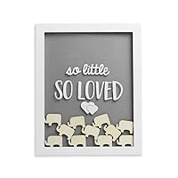 Pearhead Elephant Token Frame, Little Wishes Signature Baby Shower Guestbook Alternative, Pregnancy Keepsake for Soon to be Moms, Gray and White