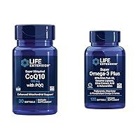Life Extension Super Ubiquinol CoQ10 with PQQ, CoQ10, PQQ & Super Omega-3 Plus EPA/DHA Fish Oil, Sesame Lignans