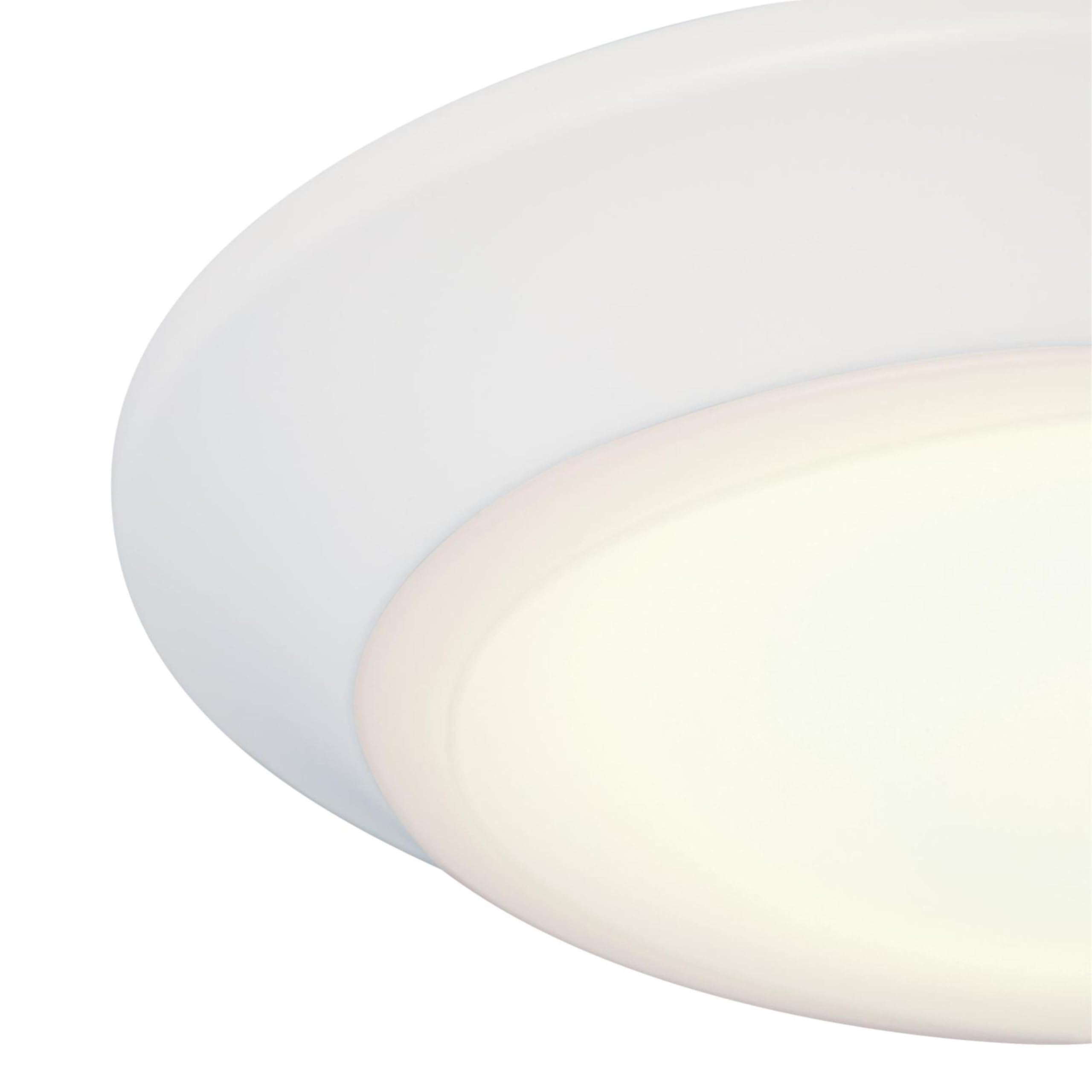 Westinghouse Lighting 6134000 Makira Traditional One-Light, 7.5 Inch 16 Watt Dimmable LED Indoor/Outdoor Surface Mount Fixture with Color Temperature Selection, White Finish, Frosted Acrylic Shade
