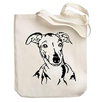 Italian Greyhound FACE SPECIAL GRAPHIC Canvas Tote Bag 10.5