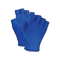 MAGID ATV101-M ATV101 Fingerless Gel Palm Padded Impact Glove, 8x15.5, Blue , Medium