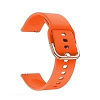 Watch Strap for Samsung Watch Active 2 40 Band Sport Wrist Bracelet Watch 4 40 44mm Classic 42 46mm Watchband (Color : Orange, Size : 22mm Universal)