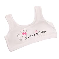 Girls Cute Sweatpants Undies Sport Bra Printing Underclothes Underwear Vest Girls Baby Outfits 3 (White, One Size)