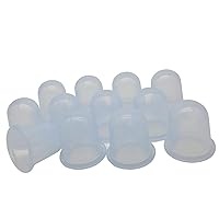 Anti Cellulite Vacuum Silicone Massage Cupping Cups for Large Body, Normal Body, Face and Eye Massage (Pack of 12 Cups (M (Medium) Size))