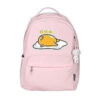 Gudetama Anime Backpack with Rabbit Pendant Women Rucksack Casual Daypack Bag Pink / 2