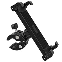 Tablet Mount Holder for Music Microphone Mic Stand,Exercise Spin Bike,Treadmill,Stationary Bicycle,Elliptical,Stroller,Golf Cart,Boat,Wheelchair, Adjustable Clamp Fits Tablets/Smart Phone