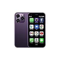 SOYES XS15 3G Mini Smartphone 3.0 Inch WiFi GPS Quad Core Android 8.1 Cell Phones Slim Body HD Camera Dual Sim Google Play Cute Palm Smartphone 2GB RAM 16GB ROM China Mobile (Purple)