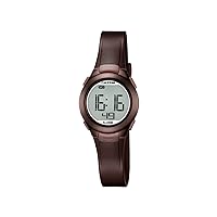 Calypso Unisex Digital Watch with LCD Dial Digital Display and Brown Plastic Strap K5677/6