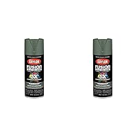 Krylon K02796007 Fusion All-In-One Spray Paint for Indoor/Outdoor Use, Matte Spanish Moss Green, 12 Ounce (Pack of 2)