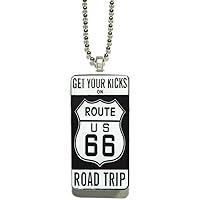 Get Your Kicks on Route 66 Domino Necklace (DO-011)