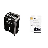Fellowes ‎Powershred 79Ci 16-Sheet 100% Jam-Proof Crosscut Paper Shredder for Office and Home & Powershred Performance Paper Shredder Lubricant Sheets with Paper Shredder Oil Lubricant