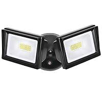 DEWENWILS 5400LM Dusk to Dawn LED Security Light Outdoor, 62W Super Bright Flood Light with Photocell, 5000K Daylight, IP65 Waterproof 2 Adjustable Heads Exterior Light for Garge, Backyard, Porch