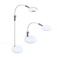 Daylight Company - Magnificent Pro - Magnifying lamp, Bright 6,000K Daylight LEDs, CRI 95+, 3 in 1 Lamp, 1.75X semi-Rimless Lens, Lumens: 600, White