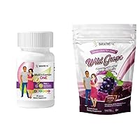 BariatricPal 30-Day Bariatric Vitamin Bundle (Multivitamin ONE 1 per Day! Capsule with 18mg Iron and Calcium Citrate Soft Chews 500mg with Probiotics - Wild Grape)