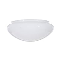 Dysmio 8-Inch White Classic Globe, Dome, Fitter Size 7-1/2 inches, Replacement Mushroom Glass Shade for Pendant, Fan light, Bathroom