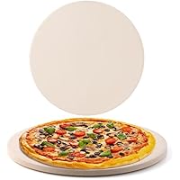Nuwave Heavy-Duty Cordierite Baking & Pizza Stone, Heat Resistant up to 1472°F, Fits Most Frozen Pizzas, Great for Indoor Electric Ovens, Outdoor Gas, BBQ Grilling, Wood Fire Grills, & Nuwave Bravo XL