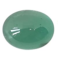 TGSC 7.10 Ct Zambian Natural Emerald Oval Shape Cabochon Size 13.50x10.50 mm Smooth Polished Emerald Give Your Jewelry Amazing Look-Unheated, Untreated Emerald
