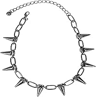 Gothic Rivet Choker Necklace Punk Spike Studded Rivet Collar Necklace for Women Girls Jewelry