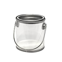 Homeford Clear Paint Cans with Metal Handle Keepsake (3