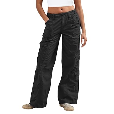 Buy AUTOMET Womens Baggy Cargo Pants y2k Jeans Low Waist Parachute Pants  Teen Girls Wide Leg Trousers Trendy Clothes Hiking Pants, Coffeegrey,  Medium at