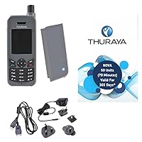 Thuraya XT-LITE Satellite Phone Telephone & NOVA Prepaid SIM Card with 60 Units (70 Minutes) 365 Days Validity - Voice, Text Messaging SMS