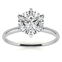 Forever one 3.00 Carat D Color Round Cut Moissanite Diamond Solitaire Engagement Ring VVS1 Moissanite Wedding ring 925 Sterling Silver Gold Plated