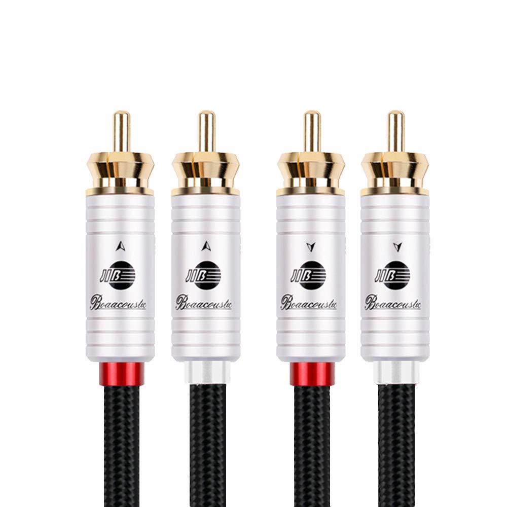 JIB Boaacoustic 4N OFC HiFi 2RCA Male to 2RCA Male Audio Cable - 3ft/1M