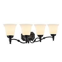 Aspen Creative 62023-1, Four-Light Metal Bathroom Vanity Wall Light Fixture, 30