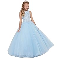 HuaMei Princess Dance Party Ball Gowns Beaded Tulle Girls Pageant Dresses