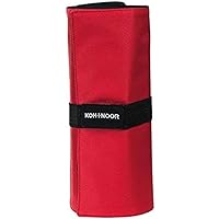 Koh-I-Noor Djtg-24 Roll Up Pencil Case, Red/Black
