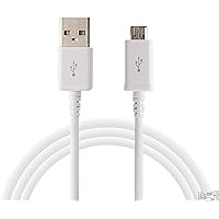 Full Power 5A Charging MicroUSB Works with Nokia Lumia 1520 RM-938 2.0 Data Cable's Dual Chipset Charges at Rapid Speeds Easily! (White)