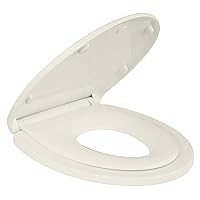 Potty Training Seat - Soft Close, Adult/Child, Kingsport BR721-01, Elongated Biscuit/Linen