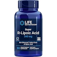 Life Extension Super R Lipoic Acid 240mg, 90 Capsules, Vegetarian
