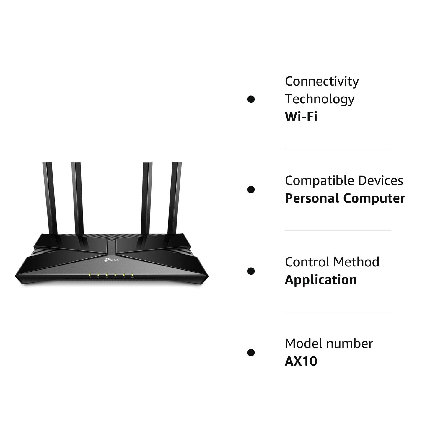 TP-Link Wifi 6 AX1500 Smart WiFi Router (Archer AX10) 802.11ax Router, Dual Band AX Router,Beamforming,OFDMA, MU-MIMO, Parental Controls, Works with Alexa (Renewed)