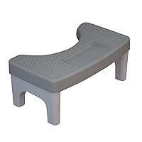 Toilet Stool Squat Adult, Upgrated Wood Poop Stool for Bathroom Adults, Portable Toilet Potty Stool for Adults, 7 Inch Height (Gray)