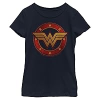 DC Comics Kids' Wonder Woman Metal Logo T-Shirt