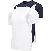 Athletic Shirts for Men Dry Fit T-Shirts-Men's Moisture Wicking Workout Shirts for Men Gym Performance Shirt 1&2 Pack