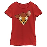 Disney Little Bambi Big Face Girls Short Sleeve Tee Shirt