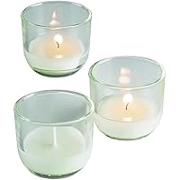 Sterno 5 Hour PetiteLites Wax Candles in Clear Glass, Table Lighting, 2-3/16”D x 1-7/8”H, 48 Pack