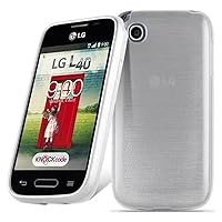 Case Compatible with LG L40 in Silver - Shockproof and Scratch Resistant TPU Silicone Cover - Ultra Slim Protective Gel Shell Bumper Back Skin