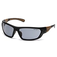 Carbondale Safety Glasses with Clear Lens Black/Tan Frame, One Size