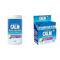 Natural Vitality Calm, Magnesium Citrate & Calcium Supplement, Drink Mix Powder & Calm, Magnesium Citrate Supplement, Anti-Stress Drink Mix Powder - Gluten Free