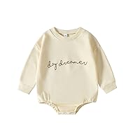 Baby Clothes Set Boy Clothes Sweatshirt Romper Letters Printed Bodysuit Long Sleeve Boy Dress Shirt