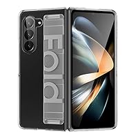 LOFIRY- Elastic Silicone Wrist Strap Slim Phone Case for Samsung Galaxy Z Fold 5 Z Fold 4 Z Fold 3 ZFold 5 4 3 Shockproof Matte Hard Cover,Clear,for Z Fold 5 (for Z Fold 4,Clear)